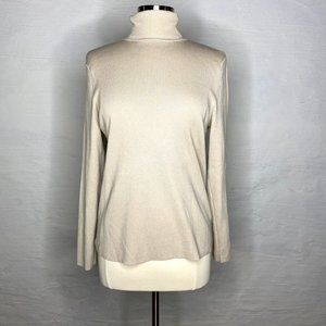 Chicos turtleneck sweater off white size 2